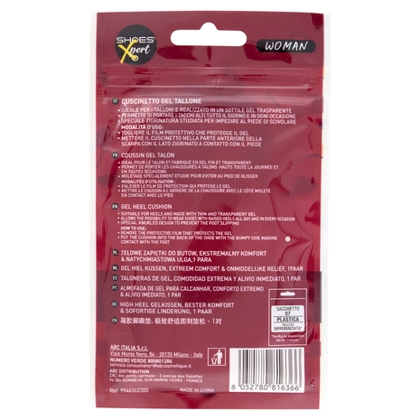 Shoes'Xpert Woman Cuscinetto Gel Tallone 1 Paio